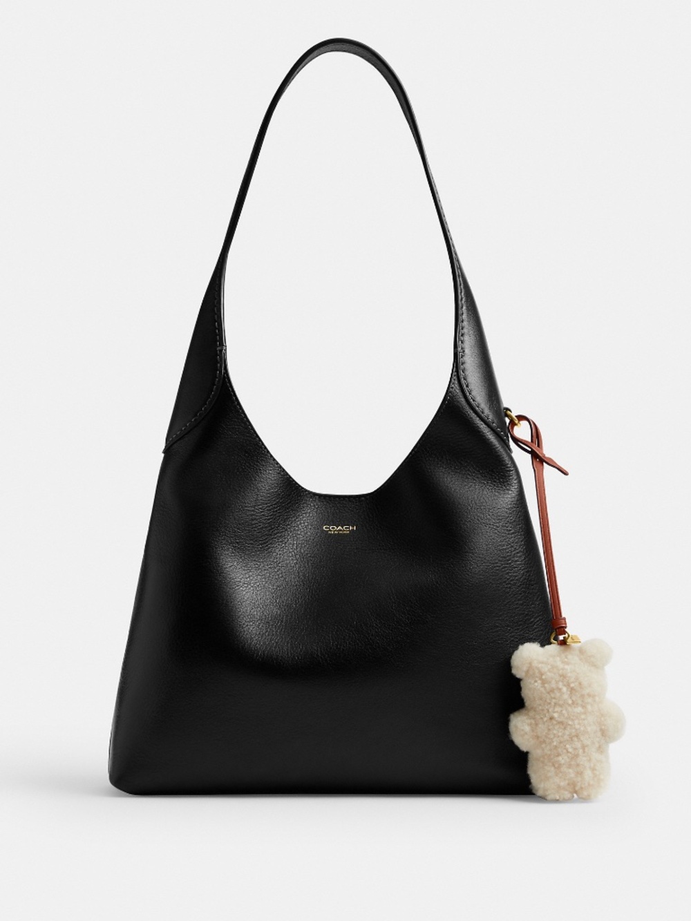 Coach Outlet Bear Puffy Bag Charm In Shearling